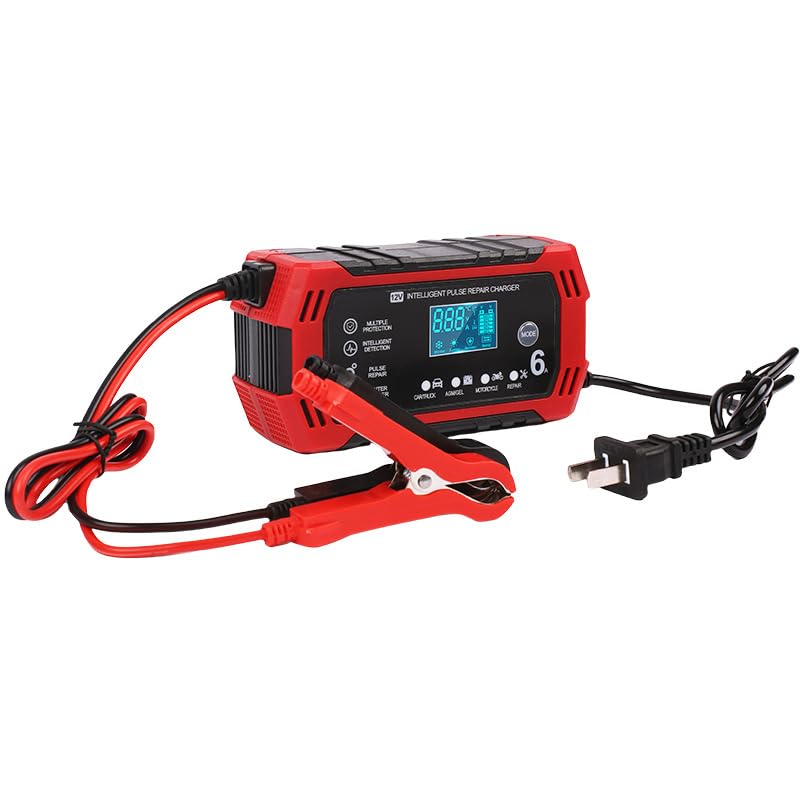 STHIRA® Battery Charger 6-Amp 12V Automatic Smart Battery Trickle Charger STHIRA® Battery Charger 6-Amp 12V Automatic Smart Battery Trickle Charger